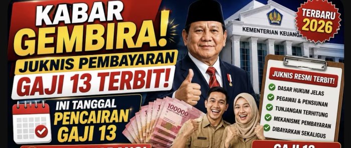 Gaji ke-13 ASN dan Pensiunan Cair Mulai 2 Juni 2026