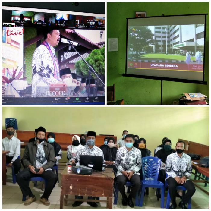 MAN 3 BUNGO MENGIKUTI ACARA MEMPERINGATI HARI GURU  NASIONAL 2020 SECARA VIRTUAL  