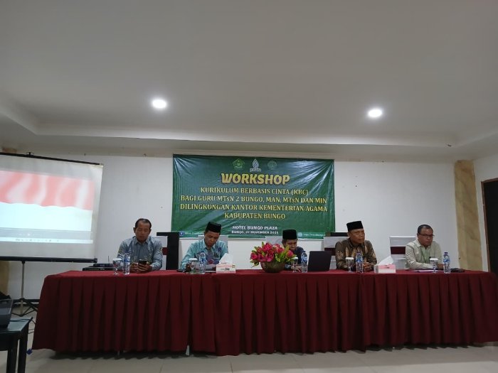 Waka Kurikulum MAN 3 Bungo Ikuti Workshop Kurikulum Berbasis Cinta