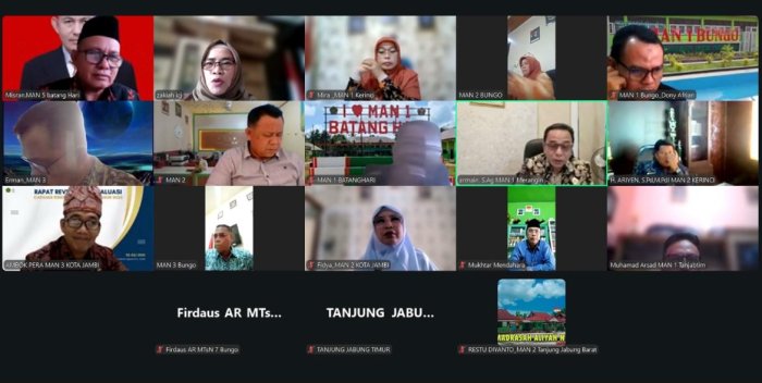 MAN 3 Bungo Hadiri Zoom Meeting Terkait Persiapan Kunjungan Menteri Agama RI di Provinsi Jambi