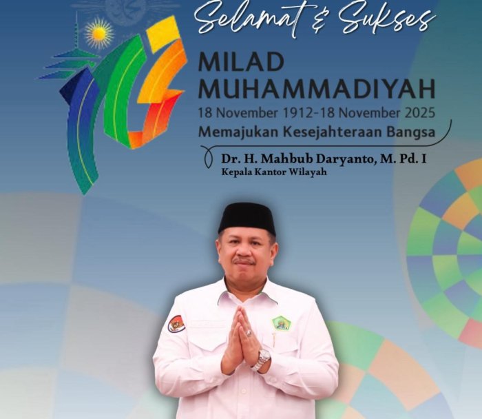 Kanwil Kemenag Jambi Sampaikan Ucapan Milad Muhammadiyah 2025