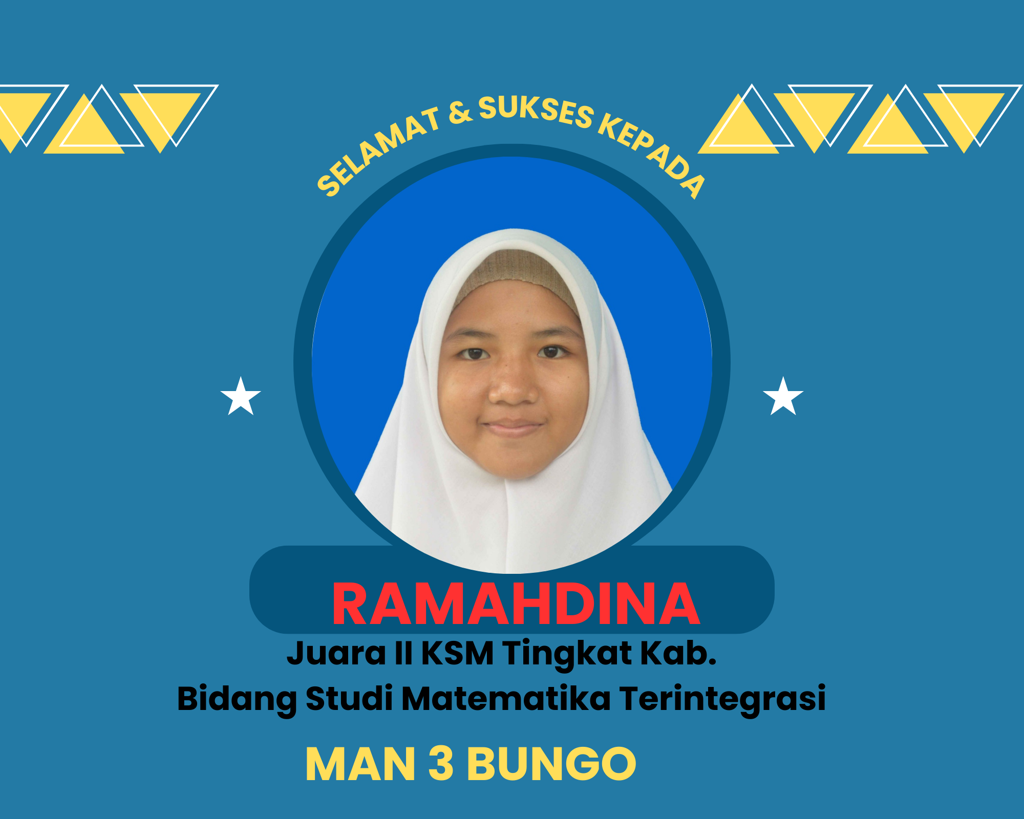 SISWA MAN 3 BUNGO BERHASIL LOLOS KSM TINGKAT KABUPATEN 