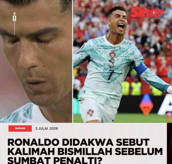 Momen Cristiano Ronaldo Diduga Ucapkan Bismillah Sebelum Penalti Penting