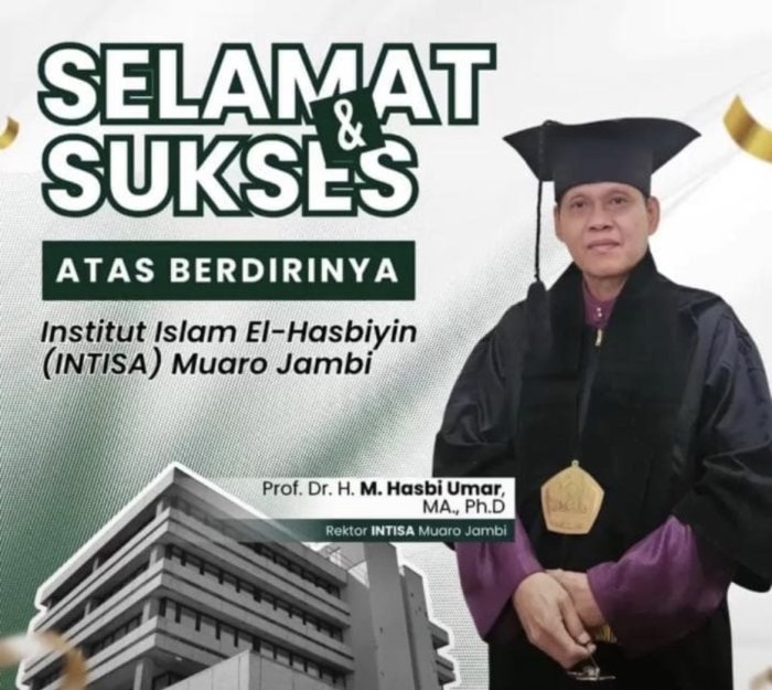 Prof Hasbi Umar Dirikan Institut Islam El-Hasbiyin di Muaro Jambi