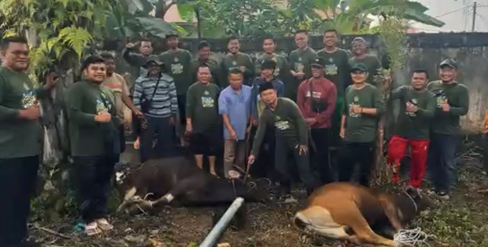 Kepala MAN 3 Bungo aktif sebagai peserta Berkurban di Kantor Kemenag Kab. Bungo