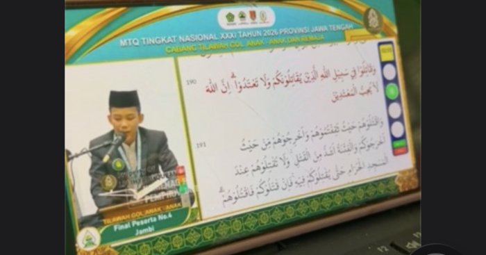 Abizar Ramadhan Wakili Jambi di Final MTQ Nasional 2026