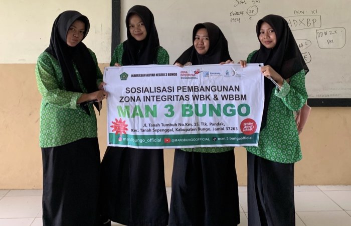 MAN 3 Bungo Sosialisasikan Zona Integritas Menuju WBK dan WBBM kepada siswa-siswi