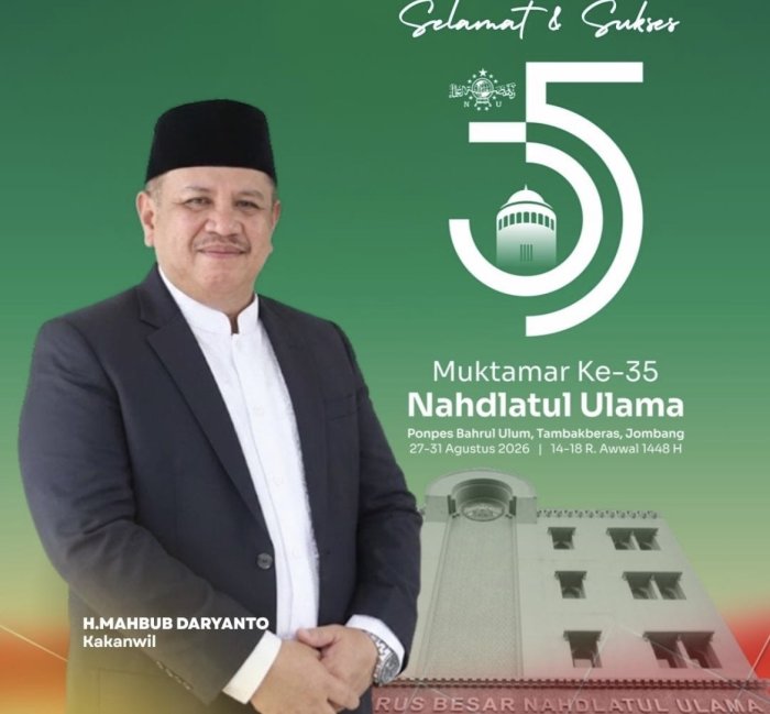 Kakanwil Kemenag Provinsi Jambi Sampaikan Ucapan Selamat dan Sukses Atas Gelaran Muktamar Ke-35 Nahdlatul Ulama Kakanwil Kemenag Provinsi Jambi Sampaikan Ucapan Selamat dan Sukses Atas Gelaran Muktamar Ke-35 Nahdlatul Ulama