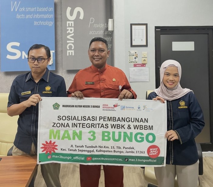 MAN 3 Bungo dan KPPN Muara Bungo bersinergi Dukung Zona Integritas Bebas Korupsi