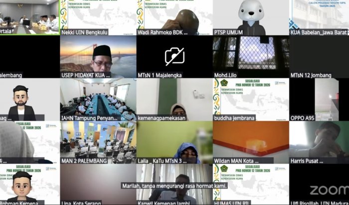 Kaur TU MAN 3 Bungo Ikuti Zoom Bahas PMA 12 Tahun 2026