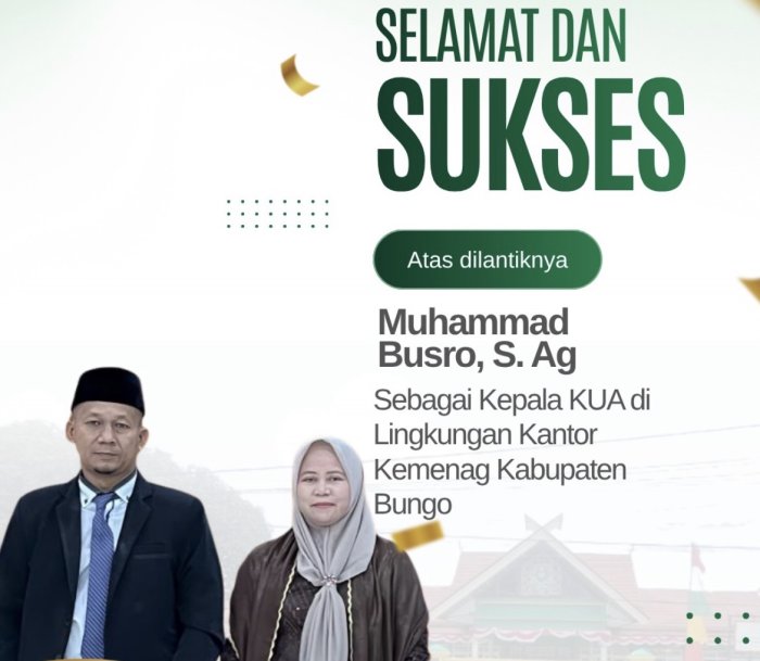 Implementasi KMA 1644 Tahun 2025, Penyuluh Madya Muhammad Busro Resmi Dilantik Jadi Kepala KUA Kecamatan