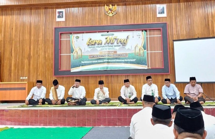 Kepala MAN 3 Bungo Hadir dalam Peringatan Isra Miraj Nabi Muhammad SAW di Kantor Kemenag Bungo