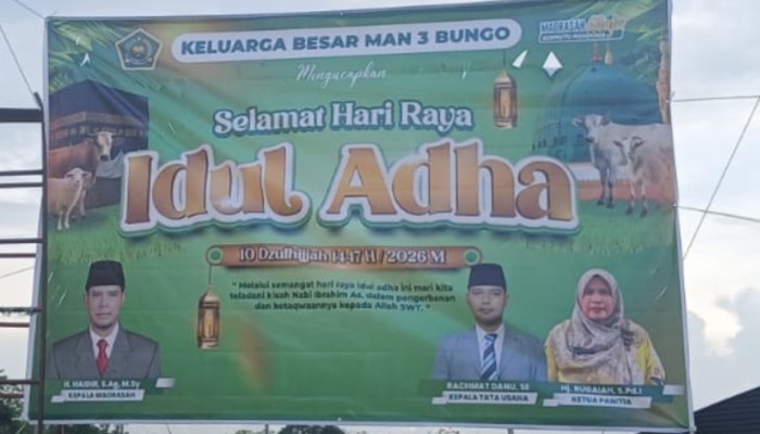 MAN 3 Bungo Tingkatkan Target Kurban Idul Adha Tahun Depan dengan 8 ekor sapi