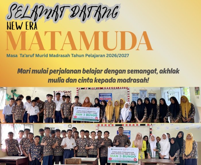 Sambut Tahun Pelajaran 2026/2027, MAN 3 Bungo Gelar MATAMUDA bagi Peserta Didik Baru