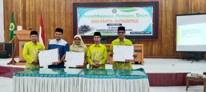 Tingkatkan Akuntabilitas dan Transparansi, Kepala MAN 3 Bungo Tanda Tangani Perjanjian Kinerja Tahun 2026 