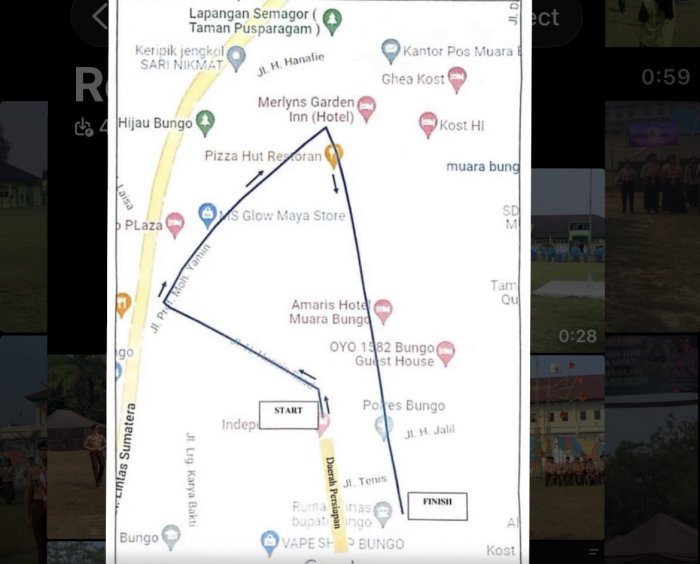 Denah / Rute Gerak Jalan Pawai Pembangunan HUT RI ke-81