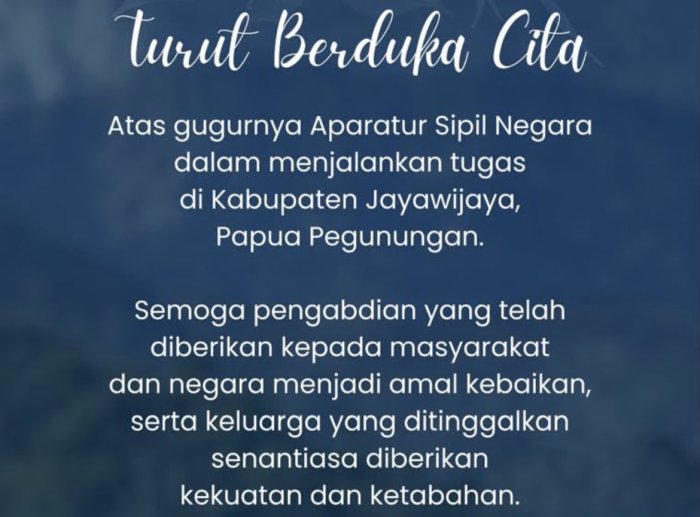 Gugur Saat Antar Bantuan Keagamaan/Pangan, 3 ASN Jayawijaya Dapat Kenaikan Pangkat Anumerta