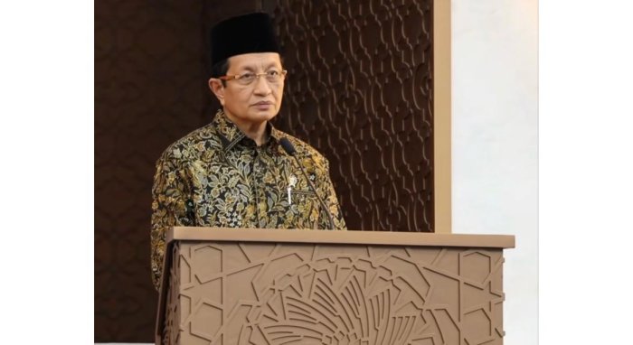 Menteri Agama Republik Indonesia laksakan Shalat Berjamaah di Masjid Negara IKN