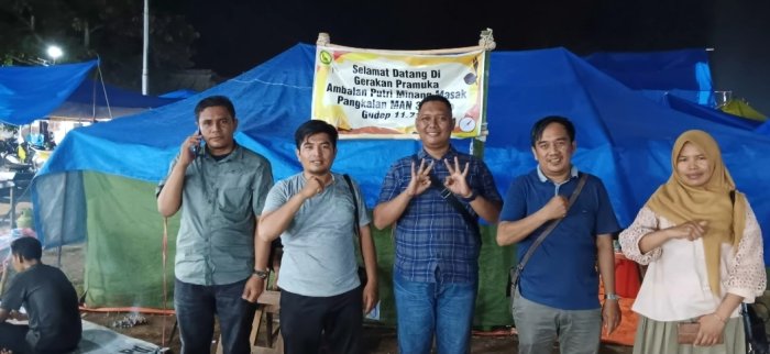 Kunjungan Pimpinan MAN 3 Bungo ke Perkemahan LGPPP Undhari