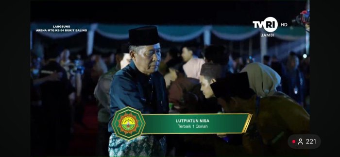 Lutpiatun Nisa Raih Juara Pertama Qoriah MTQ Jambi 2025