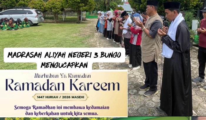 Sambut Ramadhan 1447 H, Kepala MAN 3 Bungo Sampaikan Ucapan dan Harapan Penuh Makna