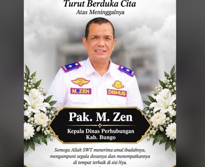 Keluarga Besar MAN 3 Bungo Sampaikan Dukacita Mendalam atas Wafatnya Kadishub Bungo, Pak M. Zen Keluarga Besar MAN 3 Bungo Sampaikan Dukacita Mendalam atas Wafatnya Kadishub Bungo, Pak M. Zen