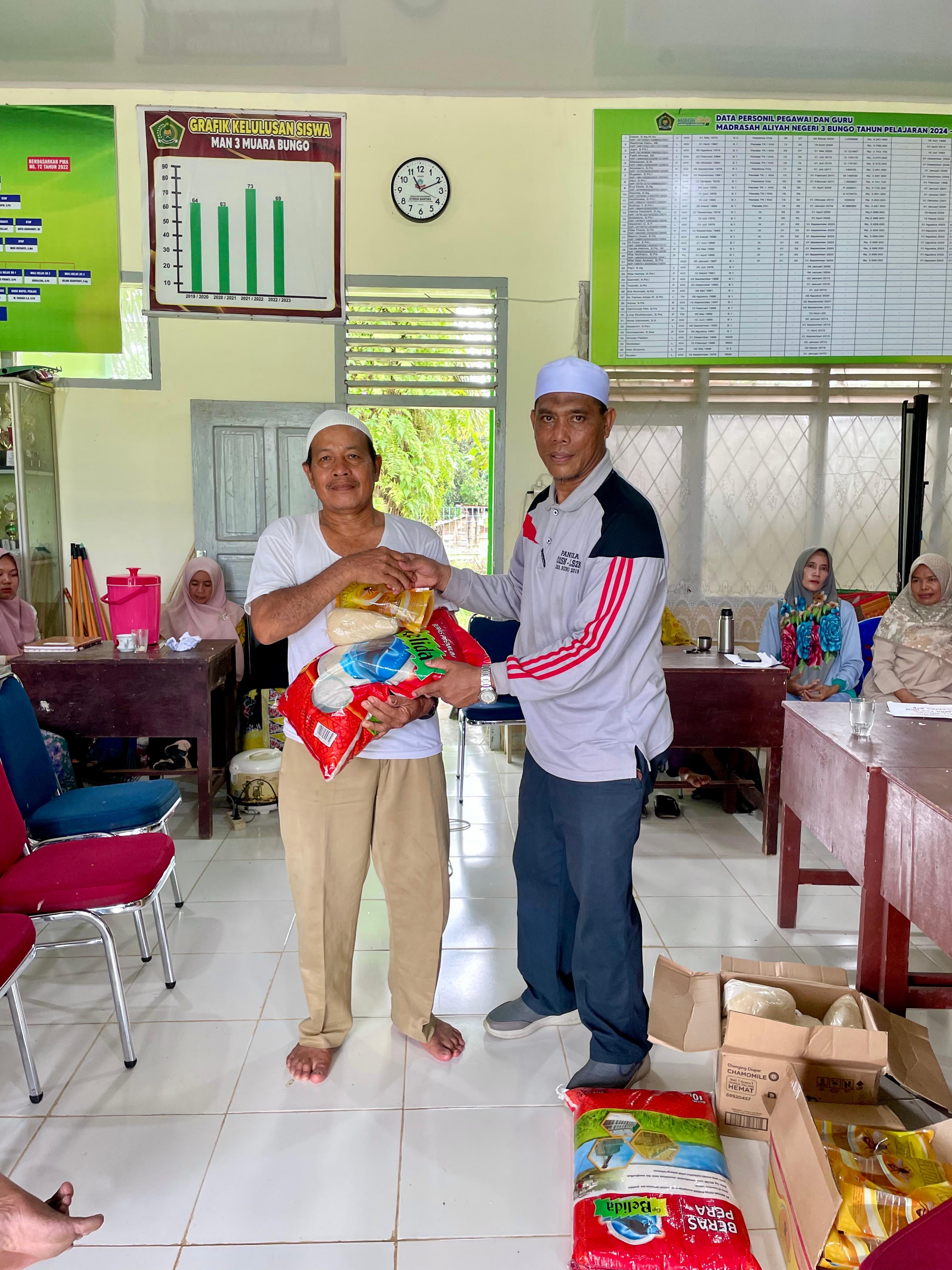 MEMBERIKAN SANTUNAN KEPADA SISWA SISWI MAN 3 BUNGO YANG KURANG MAMPU MEMBERIKAN SANTUNAN KEPADA SISWA SISWI MAN 3 BUNGO YANG KURANG MAMPU