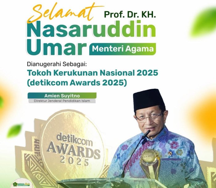 Menteri Agama Raih Penghargaan Tokoh Kerukunan Nasional 2025 Menteri Agama Raih Penghargaan Tokoh Kerukunan Nasional 2025