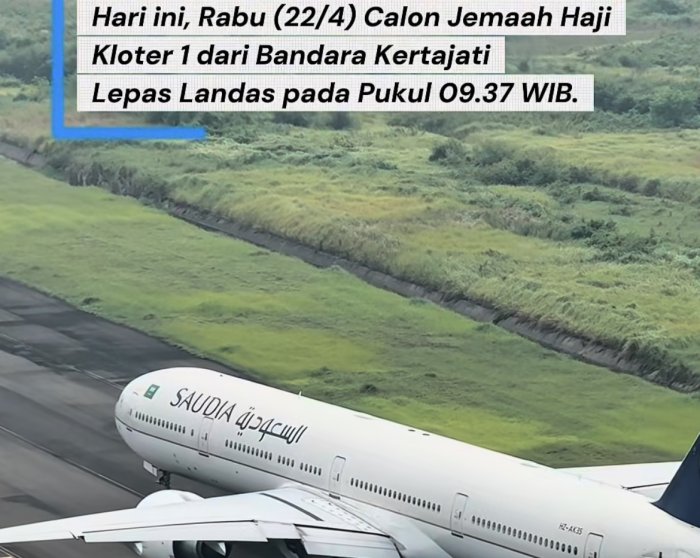 Jemaah Haji Kloter Pertama Berangkat dari Bandara Kertajati