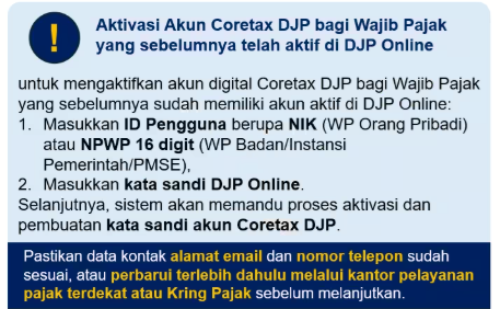 Jangan Lupa Aktivasi Akun Coretax DJP untuk Pelaporan SPT Tahunan