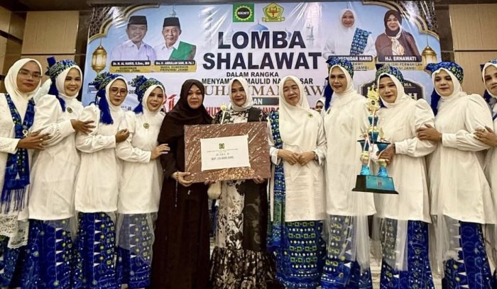 Tampil Memukau, BKMT Kabupaten Bungo Raih Juara II Lomba Shalawat Tingkat Provinsi Jambi