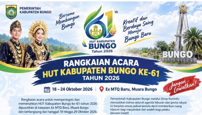 Rangkaian Acara HUT ke-61 Kabupaten Bungo Digelar Meriah Rangkaian Acara HUT ke-61 Kabupaten Bungo Digelar Meriah