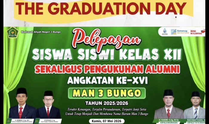 MAN 3 Bungo Gelar Acara Puncak Kelulusan Siswa Kelas 12 esok pagi
