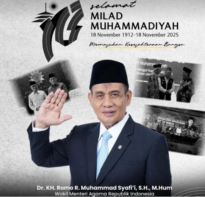 Kementerian Agama Ucapkan Selamat Milad untuk Muhammadiyah Kementerian Agama Ucapkan Selamat Milad untuk Muhammadiyah