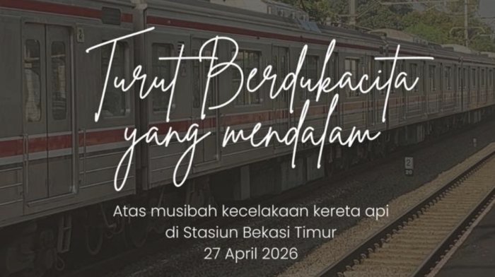 Kepala MAN 3 Bungo turut berduka cita yang mendalam atas musibah  kecelakaan kereta api di Stasiun Bekasi Timur