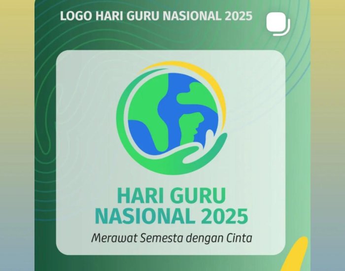 Logo Hari Guru 2025 Angkat Tema Merawat Semesta dengan Cinta
