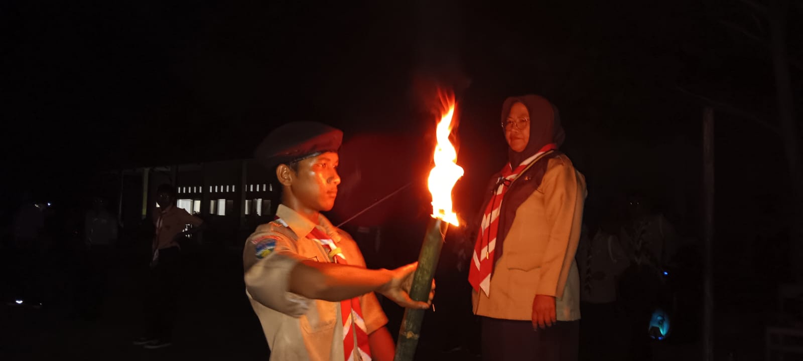 KOBARAN API UNGGUN DI MALAM PERSAMI PANGKALAN MAN 3 BUNGO