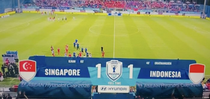Langkah Garuda Terhenti! Indonesia Gugur dari Hyundai ASEAN Cup 2026 Usai Ditahan Imbang Singapura 1-1