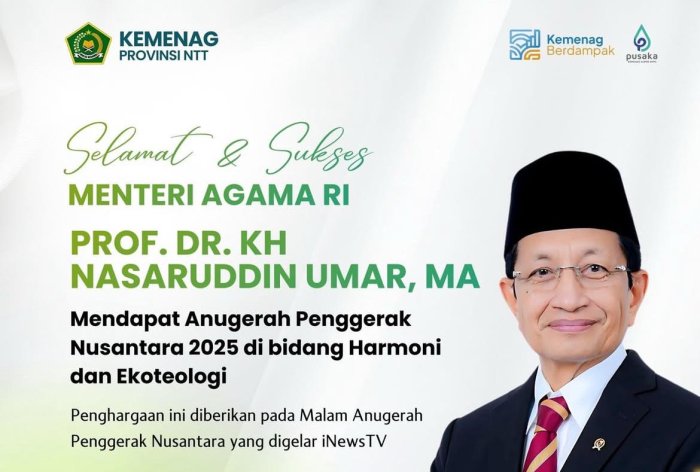 Menteri Agama Terima Anugerah Penggerak Nusantara 2025 Menteri Agama Terima Anugerah Penggerak Nusantara 2025